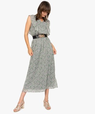 Robe femme longue à motifs fleuris vue5 - GEMO(FEMME PAP) - GEMO