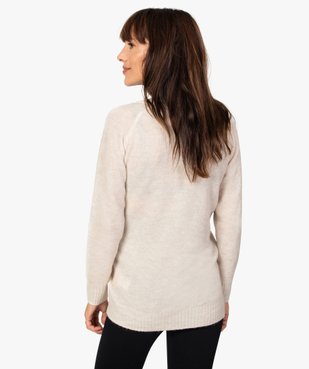 Pull femme spécial grossesse avec encolure boutonnée vue3 - GEMO (MATER) - GEMO