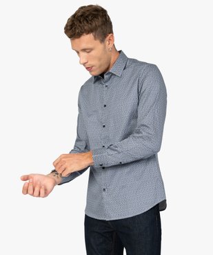Chemise homme imprimée coupe slim vue1 - Nikesneakers (HOMME) - Nikesneakers
