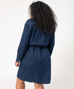 Robe en jean femme grande taille forme chemise vue3 - GEMO 4G GT - GEMO