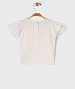 Tee-shirt manches courtes à volants bébé fille - LuluCastagnette vue3 - LULU CASTAGNETTE GEMO FOR GOOD - GEMO