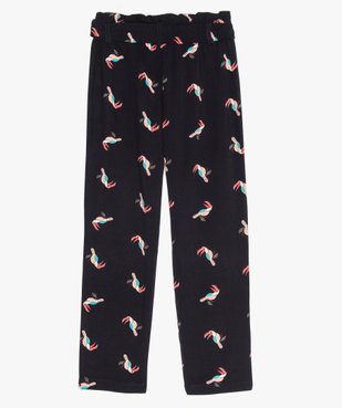 Pantalon fille fluide à taille haute et imprimé tropical vue2 - GEMO (ENFANT) - GEMO