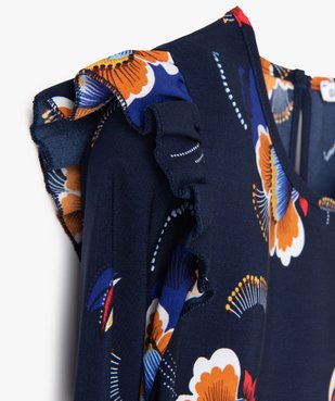 Blouse fille imprimée à manches longues volantées vue2 - GEMO (ENFANT) - GEMO