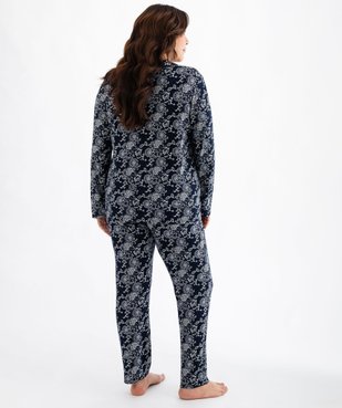 Pyjama femme grande taille deux pièces : chemise et pantalon vue3 - GEMO 4G FEMME - GEMO