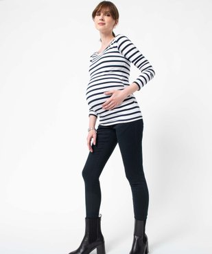 Jean de grossesse coupe slim avec bandeau élastiqué vue5 - GEMO (MATER) - GEMO