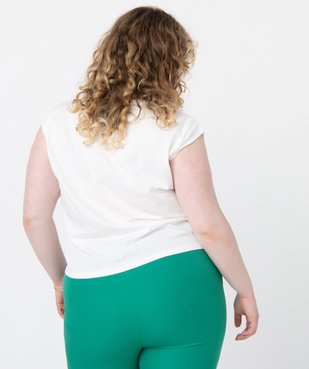 Tee-shirt femme grande taille sans manches avec motif pailleté vue3 - GEMO (G TAILLE) - GEMO