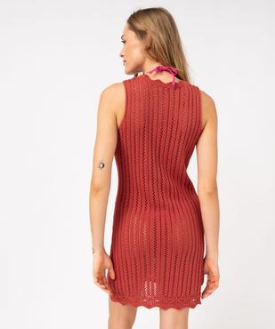 Robe sans manches en maille ajourée femme vue4 - GEMO(FEMME PAP) - GEMO