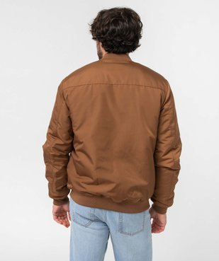 Blouson homme rembourré avec finitions bord-côte vue3 - GEMO 4G HOMME - GEMO