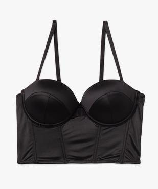 Bustier push-up en satin avec bretelles mutipositions vue5 - GEMO(HOMWR FEM) - GEMO