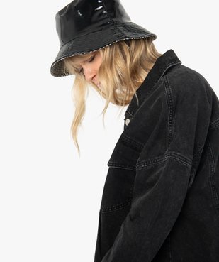 Veste femme en jean coupe oversize vue2 - GEMO(FEMME PAP) - GEMO