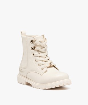 Boots à lacets et semelle crantée fille - LuluCastagnette du 31 au 36 vue2 - LULU CASTAGNETT - GEMO