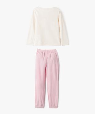 Pyjama en velours motifs animaux fille vue3 - GEMO (ENFANT) - GEMO