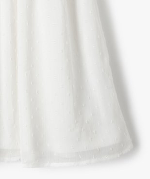 Robe fille courte à smocks et voile plumetis vue2 - GEMO (ENFANT) - GEMO