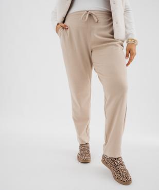 Pantalon en maille souple et extensible femme grande taille vue1 - GEMO (G TAILLE) - GEMO