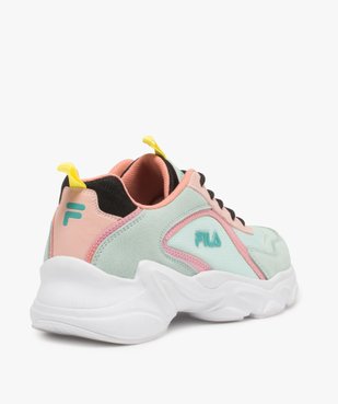 Baskets femme à semelle épaisse look dad shoes - FILA à reflets irisés vue4 - FILA - GEMO