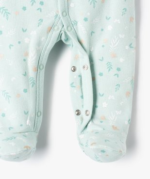 Pyjama bébé à motifs fleuris avec doublure chaude vue2 - GEMO(BB COUCHE) - GEMO