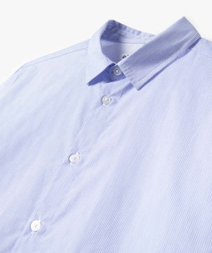 Chemise garçon à manches longues à fines rayures vue2 - GEMO (JUNIOR) - GEMO