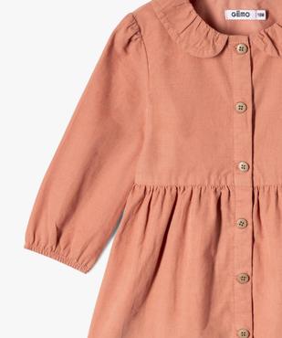Robe en velours fines côtes bébé fille vue2 - GEMO(BEBE DEBT) - GEMO