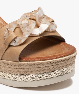 Sandales femme compensées ornées de maillons de chaîne vue6 - GEMO(URBAIN) - GEMO