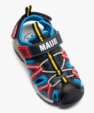 Sandales garçon multicolores à double scratch - Maui & Sons vue5 - MAUI ANS SONS - GEMO