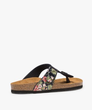 Sandales femme à entre-doigts imprimées de fleurs vue4 - GEMO (CASUAL) - GEMO