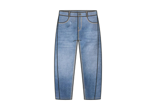 Jean Barrel avec taille ajustable fille vue1 - GEMO (ENFANT) - GEMO