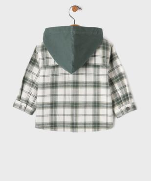 Chemise à carreaux avec capuche bébé garçon vue3 - GEMO(BEBE DEBT) - GEMO