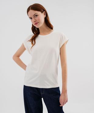 Tee-shirt à manches courtes et col rond femme vue6 - GEMO(FEMME PAP) - GEMO