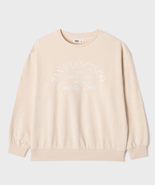 Sweat avec broderies sur le buste fille vue2 - GEMO 4G FILLE - GEMO