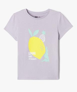 Tee-shirt manches courtes à motif fille vue1 - GEMO 4G FILLE - GEMO