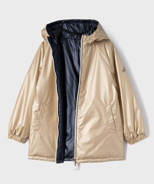 Manteau imperméable à capuche réversible fille - LuluCastagnette vue3 - LULUCASTAGNETTE - GEMO