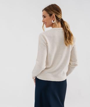 Gilet à col rond en maille fine femme vue3 - GEMO 4G FEMME - GEMO