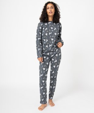Pyjama femme avec motifs de Noël vue1 - GEMO(HOMWR FEM) - GEMO