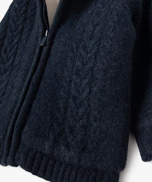 Gilet à capuche doublé sherpa bébé garçon vue3 - GEMO(BEBE DEBT) - GEMO