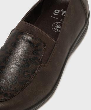 Mocassins confort à talon compensé et imprimé léopard femme - g'flex vue6 - G'FLEX - GEMO