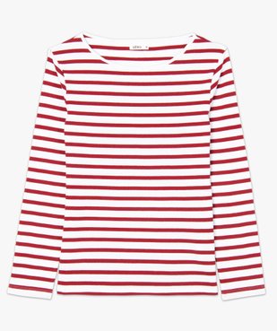 Tee-shirt femme rayé à manches longues vue4 - GEMO(FEMME PAP) - GEMO