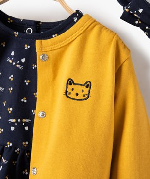 Ensemble bébé fille 3 pièces : robe + gilet + bandeau vue2 - GEMO(BEBE DEBT) - GEMO