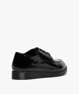 Derbies femme unis et vernis à semelle crantée vue4 - GEMO (CASUAL) - GEMO