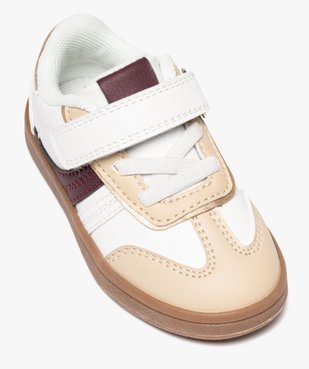 Baskets bébé fille style rétro à scratch et lacets élastiques vue6 - ATHLETIC GEMO FOR GOOD - GEMO