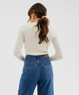 Pull fin en maille côtelée à col rond femme - LuluCastagnette vue6 - LULUCASTAGNETTE - GEMO