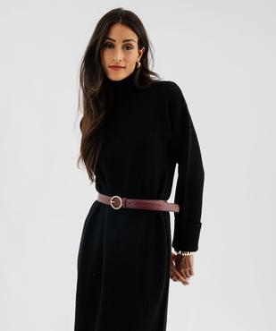 Robe pull longue à col roulé femme vue2 - GEMO(FEMME PAP) - GEMO