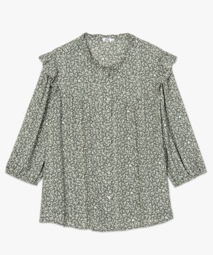 Blouse femme à plastron à imprimé floral vue4 - GEMO (G TAILLE) - GEMO