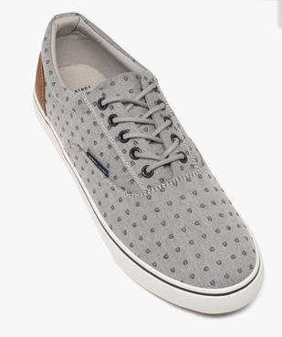 Tennis en toile à motifs fermeture lacets homme - Urban Steps vue6 - URBAN STEPS GEMO FOR GOOD - GEMO