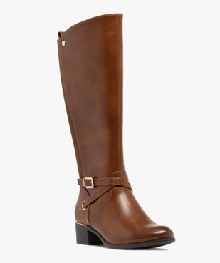 Bottes cavalières doublées avec bride cheville femme - Valentina Baldano vue3 - VALENTINA BALDA - GEMO