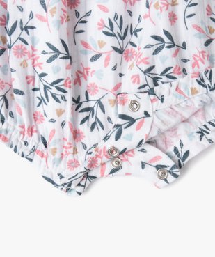 Combishort bébé sans manches en double gaze à motif fleuri (lot de 2) vue2 - GEMO(BB COUCHE) - GEMO