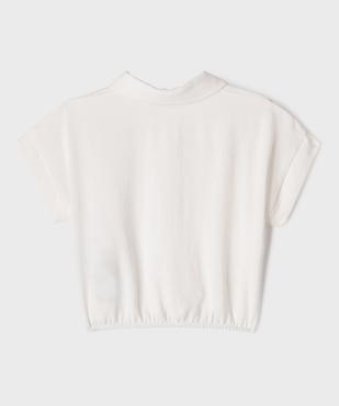 Chemise à manches ultra courte à coupe cropped fille vue3 - GEMO (ENFANT) - GEMO