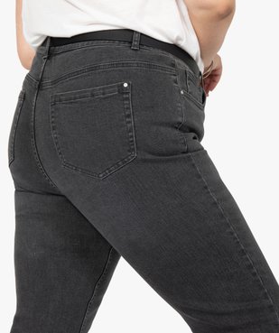 Jean femme straight stretch à taille réglable vue2 - GEMO (G TAILLE) - GEMO