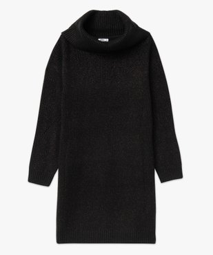 Robe pull pailletée avec grand col roulé femme vue4 - GEMO(FEMME PAP) - GEMO