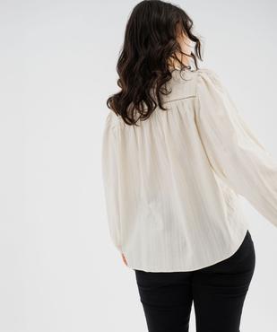 Blouse manches longues esprit bohème femme grande taille vue3 - GEMO (G TAILLE) - GEMO