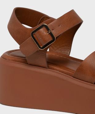 Sandales plateformes à brides croisées femme vue6 - 5 MILES - GEMO